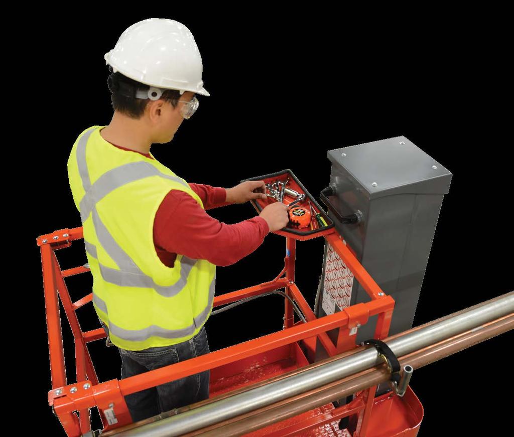 TOOL TRAY Designed, tested, and certified by Skyjack The tool tray for the vertical mast lift has been