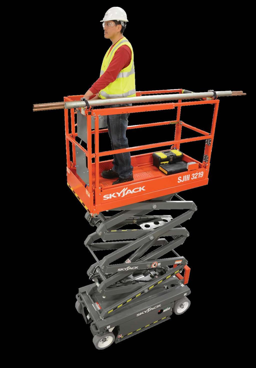 DC LIGHT DUTY PIPE RACK Designed, tested, and certified by Skyjack Skyjack s DC light duty pipe rack is meant for maximizing platform work space without sacrificing on productivity.