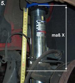 Loosen the anti-roll bar coupling rod (2+4) at the cross-member and remove coupling rod.