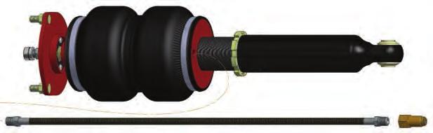 AIR SUSPENSION INSTALLATION 1. Begin by installing the leader line into the air spring (fig. 10). Wrap the threads of the leader hose with Teflon tape or thread sealant.