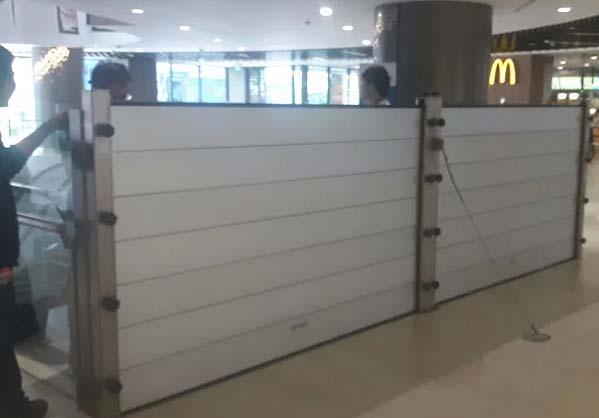 Barrier Panel Formed by slotting 3mm thick aluminum panels height of 250mm each.