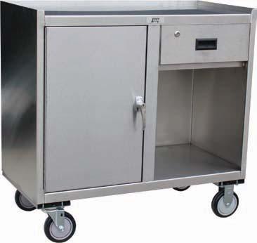 Stainless Mobile Cabinets YX, YY, ZO - Stainless mobile cabinets for laboratory & healthcare applications 1,00 LB CAPACITY All welded construction (except casters).