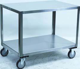 Model XL bottom shelf has 1-1/ shelf lips up for retention. Cart shelf/platform deck dimensions: Cart Top Shelf/Deck Clearance Model Height Between Shelves XP...9"...N/A YP...9"...N/A XL...7...17 YB.