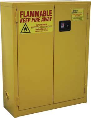 Wall Mount Safety Cabinets Model RG - Flammable liquid storage, double walled, wall mountable All welded double wall 18 gauge construction with 1-1/" insulating air space.