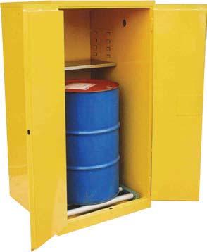 Safety Cabinets for Flammables - 55 Gallon Drum(s) BV, BW, BO - contain 30 to 55 gallon drum(s) of flammables All welded double wall 18 gauge construction with 1-1/" insulating air space.