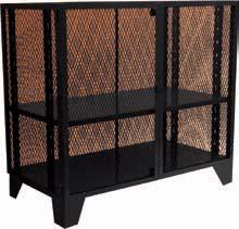 1,, 3 & 4 Shelf Mesh 1 Gauge Cabinets MA, MB, MC, MD - Durable storage to secure materials with contents in view 3,000 LB CAPACITY All welded construction.