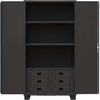 Model DL Shown Model HG Includes two 14 gauge reinforced shelves with 1-1/ lips. Lockable drawers (5 h x 16 w x 16 d) with keys.