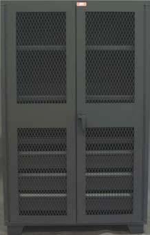 Heavy Duty 14 Gauge Welded Cabinets - Clearview Doors DJ, GE, HU - Durable storage to secure materials with contents in view 1,000 LB CAPACITY PER SHELF All welded 14 gauge construction.