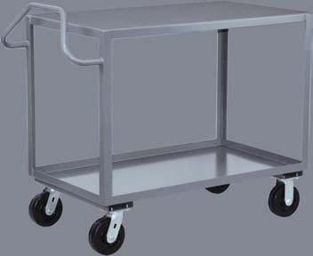 Shelf Ergonomic,400 lb Reinforced Carts Model ER - Extra durable ergonomic handle transporters,400 LB CAP.*(*,000 lb with casters) boxes, parts, and more All welded construction (except casters).