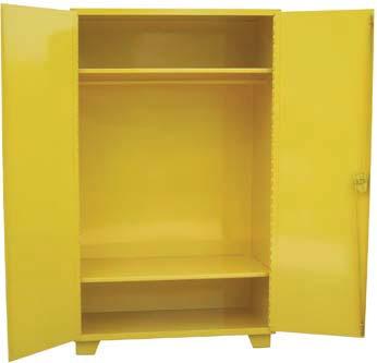 Spill Containment Cabinet ML, MP, MY - Secure storage of spill cleanup supplies 300 LB CAPACITY PER ADJUSTABLE SHELF All welded 14 gauge construction (walls and doors).
