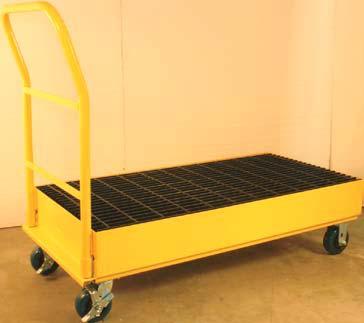 Spill Containment Platforms - Mobile & Fixed NM, NN, NO - Platforms for drums with spill containment capability,000 LB CAPACITY All welded frame construction.