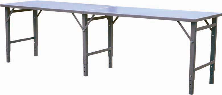 Heavy Duty Folding Leg Work Tables Model FT - Heavy Duty Continuous Length Production Work Tables with Bolt on Leg Assemblies,000 LB CAPACITY*(*based on 1 starter & 1 add on) Model FT Shown Model FT