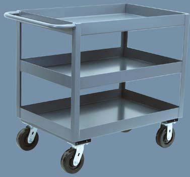 ,400 lb 3" Deep Lipped Service Carts ( & 3 Shelf) NT, NG, NR - Extra heavy duty 3" deep lipped transporters,400 LB CAP.*(*,000 lb with casters) 3" shelf lips up for retention.