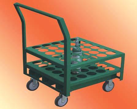 Medical Cylinder Carts KJ, KK, KL - Medical carts for 4, 30 and cylinders 1,00 LB CAP.*(*800 lb with T5 casters) All welded steel construction (except casters).