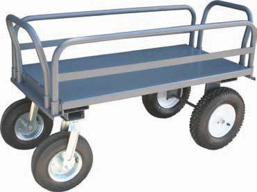 Powder coated gray finish. Other Specifications: Model EL: Platform height - 19. Model EZ: Platform height - 0. platform capped with 3/4 sealed plywood.