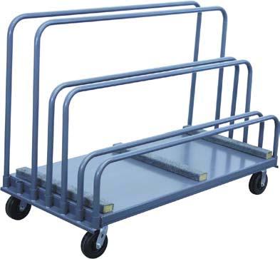 Adjustable Sheet & Panel Trucks PG, TE, PO - Heavy duty steel transporters for upright panels and sheets,000 LB CAPACITY All welded construction (except casters and removable dividers).