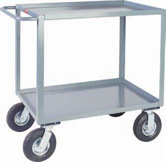 Shelf Service Carts with Standard Handle Model SB - Rugged general use carts for transporting small packages, parts, and more 1,00 LB CAP.