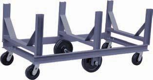 CR, CT - Transporters for pipes & bars All welded frame construction. 3 cradles for 6 long unit; 4 cradles for 96 long unit.