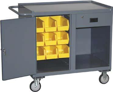 Mobile Cabinets With Door(s) JG, JH, JN - Secure access mobile units with multiple storage options 1,00 LB CAP.* (*800 lb. with T5 casters) All welded construction (except casters).