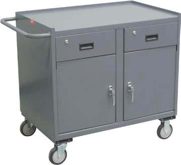 Lockable drawer(s) (keyed alike) with keys - 5 h x 16 w x 16 d (except Model JH) Lockable door(s) (keyed alike) with keys. Tubular handle with smooth radius bend for comfort and uniform appearance.