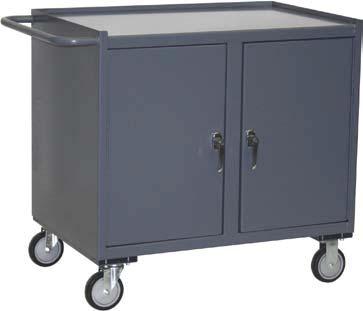 Powder coated gray finish. Other Specifications: Model JG: Includes 9 removable plastic bins (yellow) - 5-1/"w x 11"d x 5"h. Clearance under drawer - 17". Model JG Shown 1,00 LB CAP.* (*800 lb.