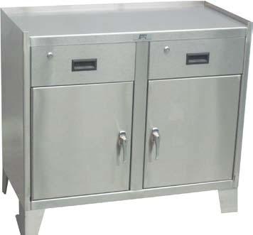 Lockable Stainless Drawers (4-1/4 h x 16 w x 16 d) with keys (except Model ZP). Lockable Stainless Door(s) with keys.