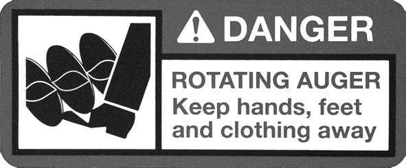 SAFETY DECALS WARNING: If safety decals are damaged or missing, replace immediately.