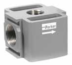Parker Global System Manifold Blocks Features Available in 1/4 or 3/4 threaded inlet / outlet ports Two additional top and bottom auxiliary ports standard Can be mounted anywhere in the FRL system