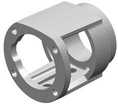 Bearing bracket with ball bearing and extra support Bracket provided by threaded drain opening Bracket support flexible in axial direction but radialy stiff System to adjust axial internal pump