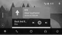 When connected to Android Auto, voice operation can be accessed. There are three ways to start voice operation: 1. Press and hold the button on the steering wheel until a beep is heard. 2.
