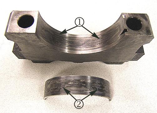 Signs of bearing fretting will also be noticed on the connecting rod