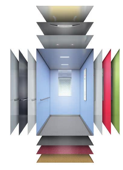 Choice of design The elevator unifies design and functionality in a way that makes passengers feel comfortable and safe. Combine style, colors and options to suit your building.