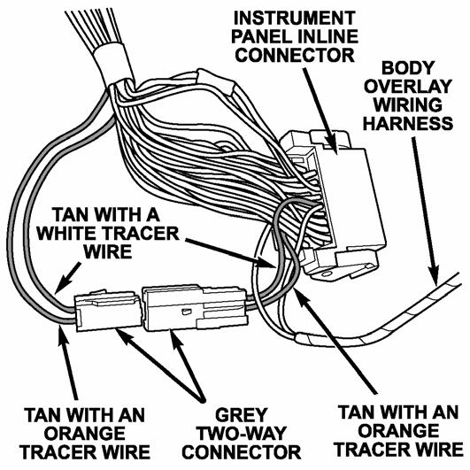 31. Install the front white lock wedge into the instrument panel inline connector (Figure 15). 32.