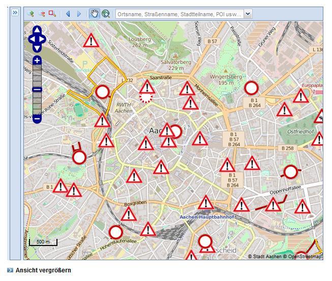 New developments - Intermodal mobility-portal Information system for construction sites - shown