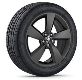 17 Capricornus 5JA 071 497L FL8 light-alloy wheel 7.0J 17 for 215/40 R17 tyres ET46 black metallic brushed Capricornus 5JA 071 497K HA7 light-alloy wheel 7.