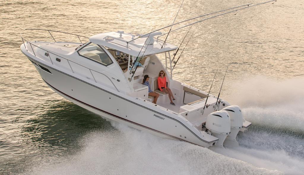 Pursuit Boats OFFSHORE OS 355 PERFORMANCE Cruise Speed Consumption *Range Top Speed with twin Yamaha F350
