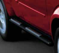FRONT AIR DEFLECTOR. Deflect road spray, dirt and bugs up and away from your Nitro s hood and windshield with this easily installed accessory. Available in Smoke. 4. BLACK TUBULAR SIDE STEPS.