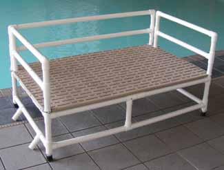 The platform can be used for in-water seating, a water safety station or as an island children can swim to.