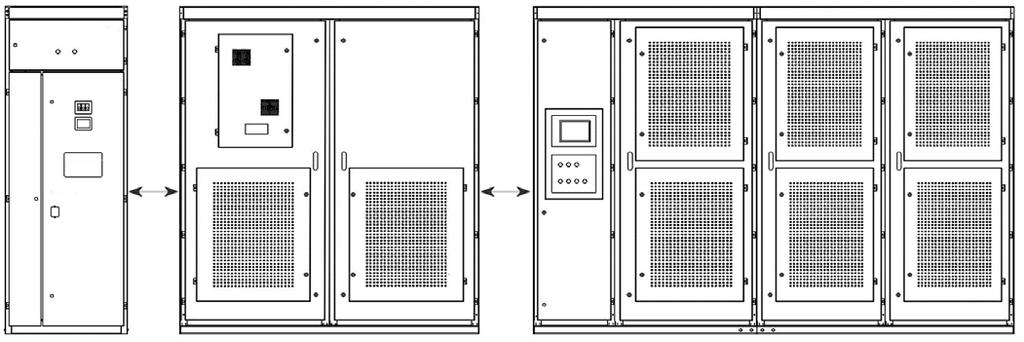 Drive Mechanical Installation Chapter 2 Bypass Cabinet (Optional) Isolation Transformer Cabinet Figure 18 - Aligning Cabinets with Drawout Power Modules (6/6.