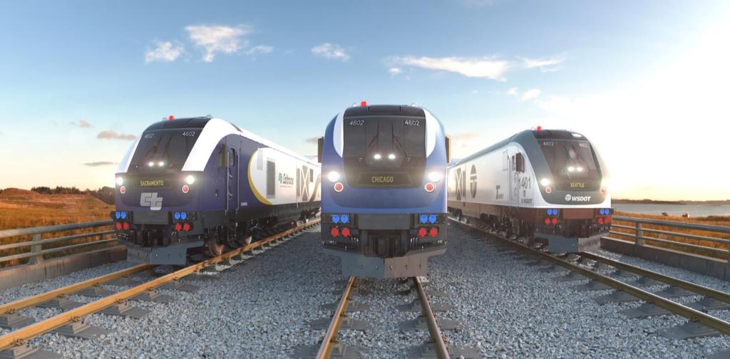 New WSDOT Locomotives Eight new Siemens Charger locomotives for WSDOT Scheduled for