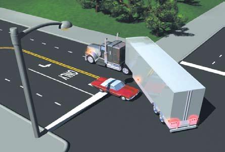 Trucks need the space in front of the line to safely complete turns.