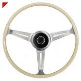 .. White Mazda horn button Diameter: Inner: 52.0 mm Outer: 61.5 mm. .. Moto-Lita MK3 riveted wood wheel steering wheel with holes in spokes. Steering wheel is.