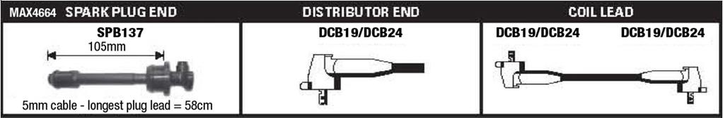 ap MR2 3S-GTE 1998cc DOH 16V Turbo (Identify - 5mm cable with R/A DB19 onto dist & coils) 1994-99 4 1998cc 3S-GTE ST205 MAX4664 MR2 (SW20) 'Bathurst' 2.