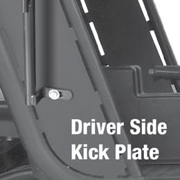 Figure 5 DOOR HINGE ASSEMBLY: 1) Drill a hole using a 1/4 drill bit in both driver and passenger side kick plates