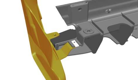 (c) Insert this U-clip, with the curved edge toward the inside of the vehicle, into