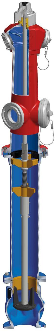 VAG NOVA 150 Standpost Hydrant Maintenance-free stem seal Nominal diameter DN 150 Installation depth: 1,25 m / 1,50 m Standard version: Valve cone of ductile iron EN-GJS-400-15 (GGG-40) vulcanised