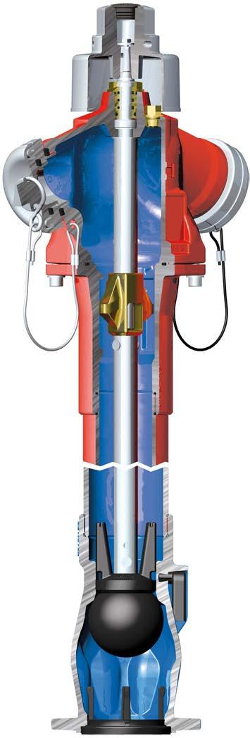 VAG RIGUS Standpost Hydrant Enclosed stem bearing Nominal diameter DN 80, 100 Installation depth: 1,00 m / 1,25 m / 1,50 m Standard version: Valve cone of ductile iron EN-GJS-400-15 (GGG-40)