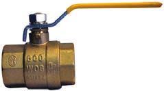 Threaded, 2-piece, full port, bronze ball valve, w/ 2-point mounting, 600 CWP, Sizes: 1/4 to 2-1/2 (DN 8 to DN 65) 40300363 1/4, threaded 40300364 3/8, threaded 40300365 1/2, threaded 40300366 3/4,