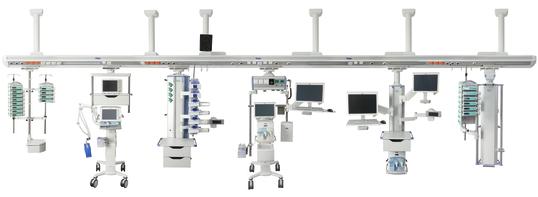 vertical positioning options for your OR workstation.