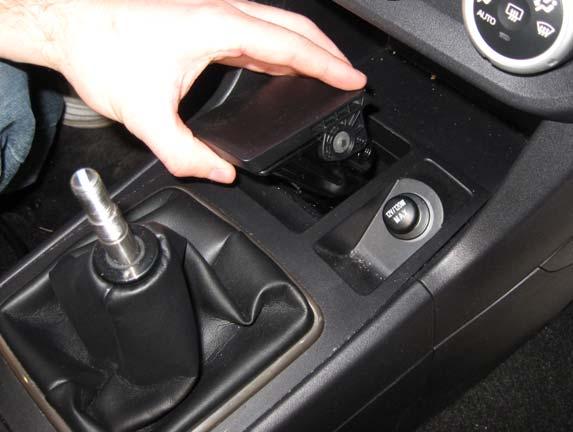 of the shift knob (pictured lower left) as